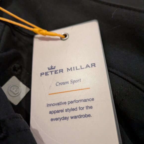 Peter Millar Pants Men's EB66 Performance Five Pocket Black Stretch Golf 30"X34 - Picture 2 of 3